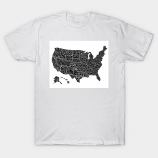 United States Map T-Shirt